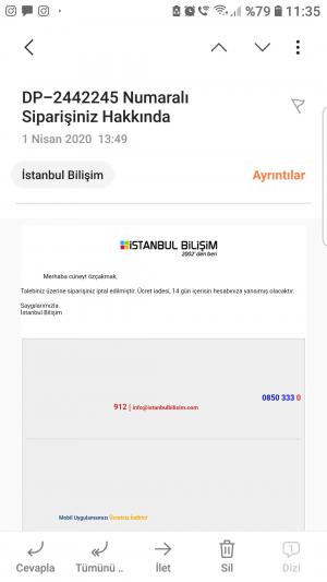 İstanbul Bilişim Ücret İadesi Yapmıyor